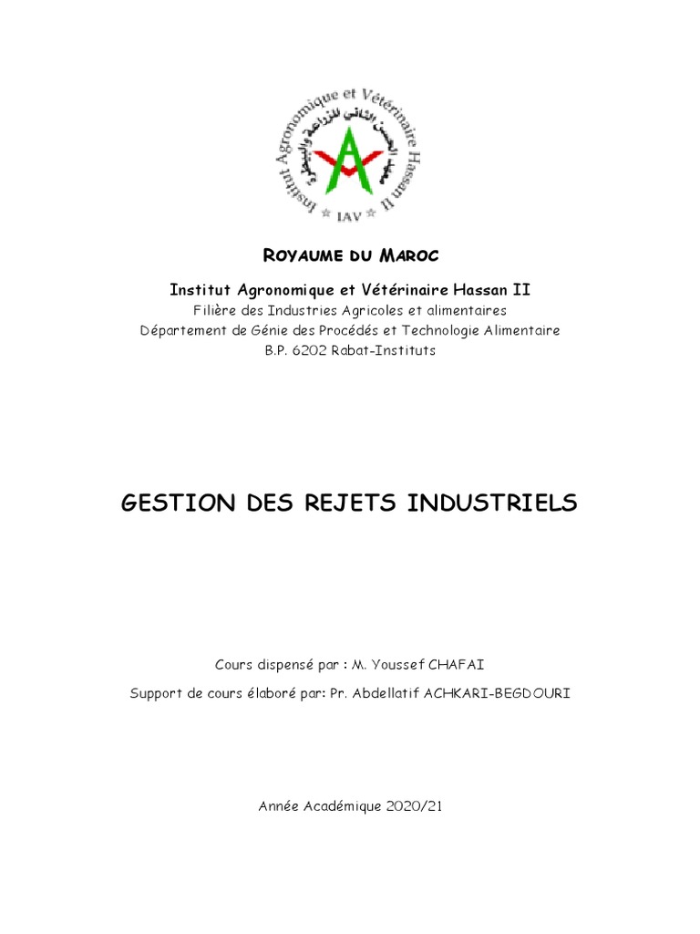 Gestion des Rejets Industriels au Maroc | PDF | Gaz à effet de serre ...