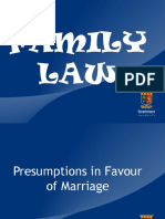 Presumptions of Marriage