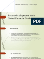 Recent Developments in The Global Financial Markets