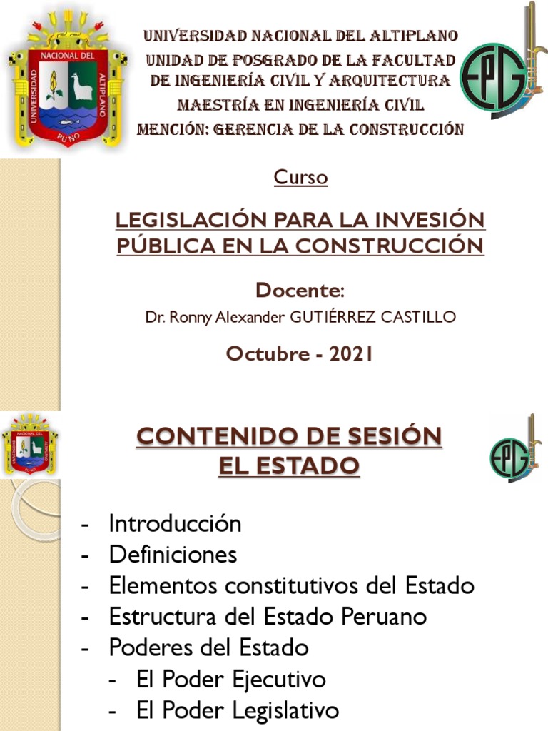 Sesión 1 - El Estado | PDF | Estado (política) | Separación de poderes
