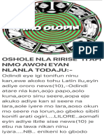 Oshole Nla Ririse Ti Afi Nmo Awon Eyan Nlanla Todaju - 1