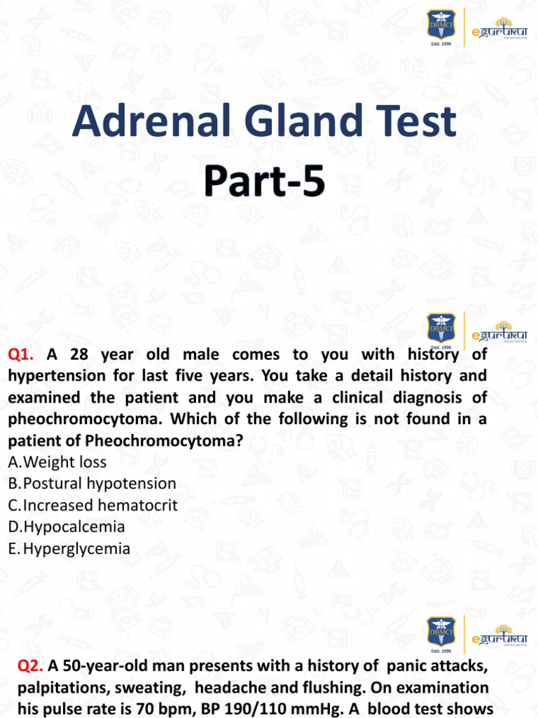 Adrenal Gland Test Part5 Download Free PDF Hypertension Causes