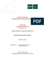 Solucionario Cuaderno Evaluación 19 20 Latín para Hispanistas