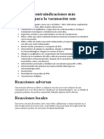 Las Falsas Contraindicaciones Más Frecuentes para La Vacunación Son