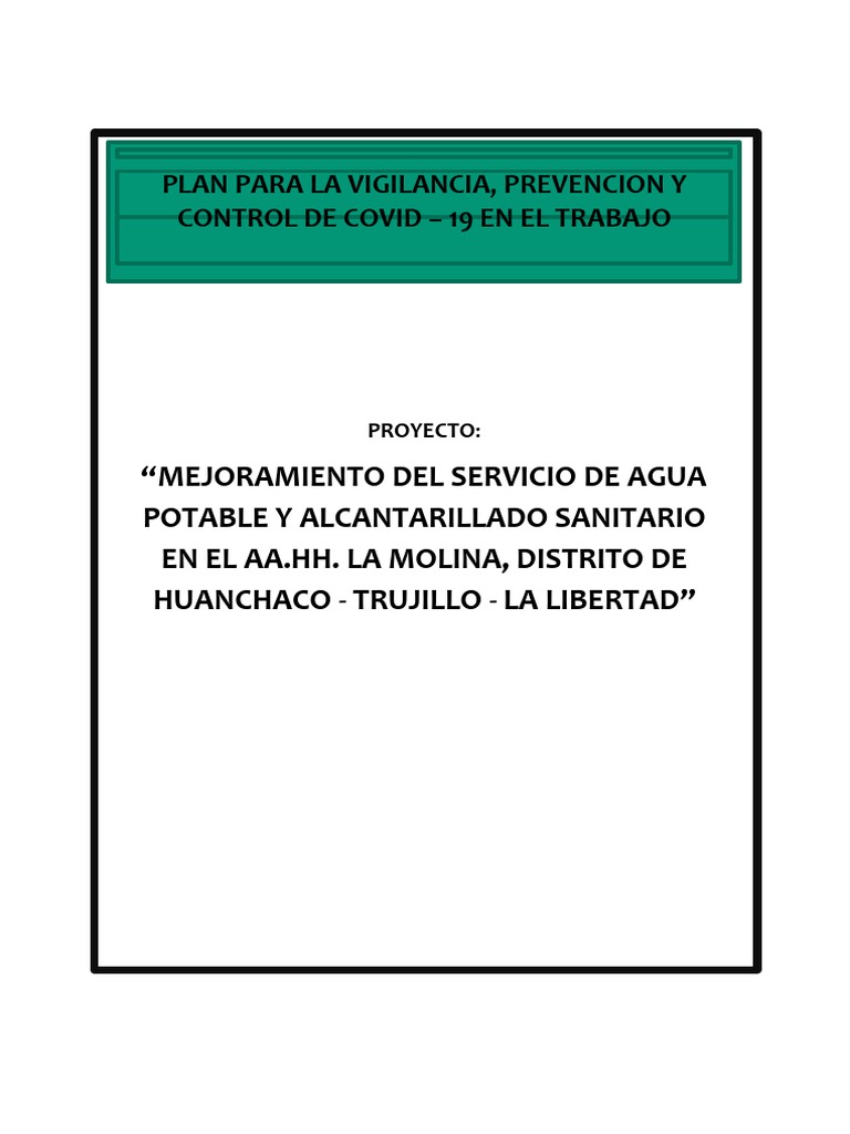 3.03.03 Plan Covid-19 | PDF | Lavado de manos | Ciencias de la Salud
