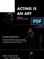Lesson 1 - The Study of Acting