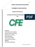 Universidad Tecnológica de Durango Tsu Mantenimiento Área Industrial Instalaciones Eléctricas Conceptos de Facturación de Energía Eléctrica