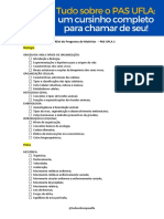 Checklist - Programa de Matérias - PAS UFLA 1