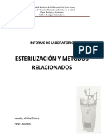 Informe de Laboratorio Esterelización