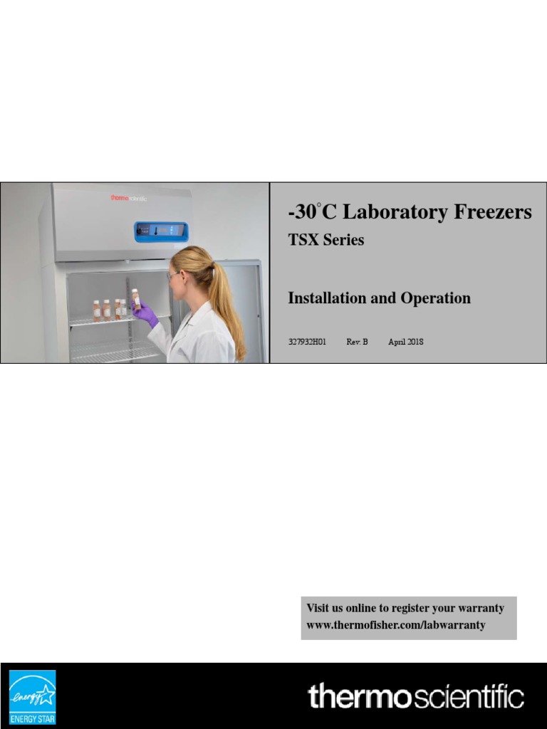 327932H01 Rev B 30C Laboratory Freezers TSX Series Installation