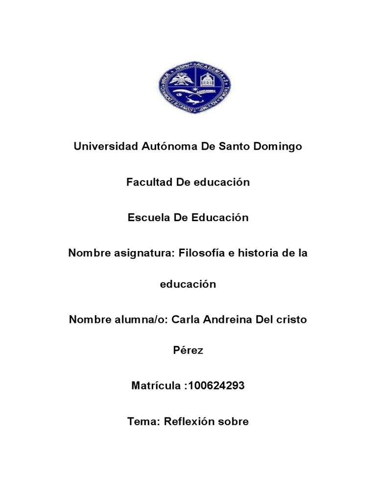 Filosofía Educativa en RD: Evolución Histórica | PDF | República ...