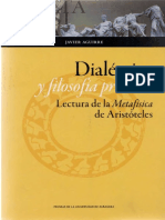 Aguirre, Javier - Dialectica y filosofía primera. Lectura de la Metafísica de Aristóteles