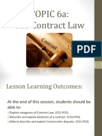 Topic 6a - CONTRACT LAW