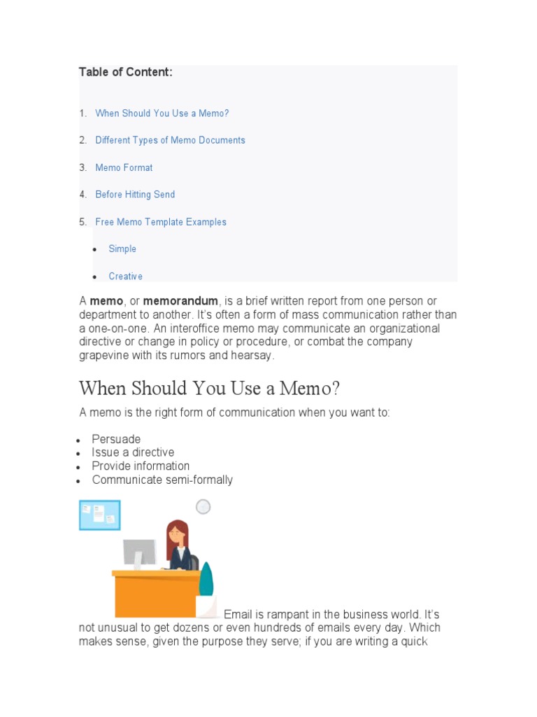 What Is Memo and How Samples PDF Memorandum Computing