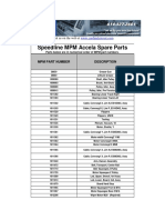 Speedline MPM Accela Spare Parts