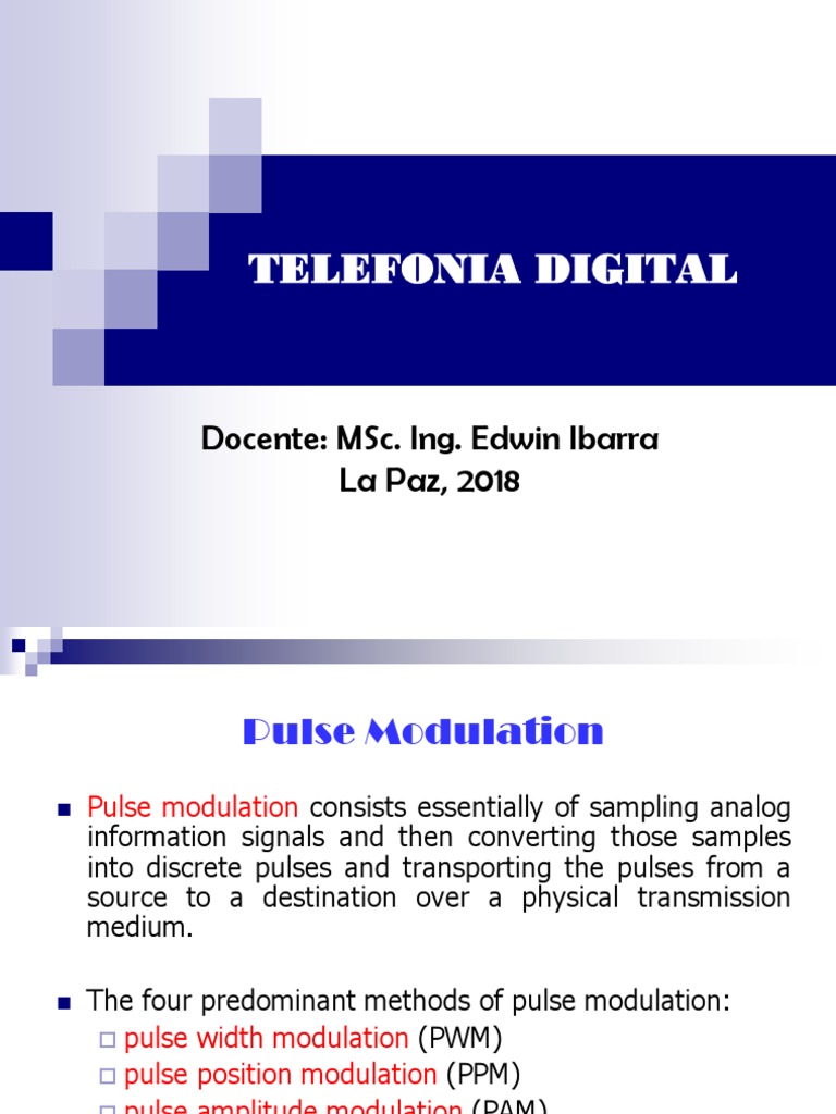 Métodos de Modulación de Pulso en Telecomunicaciones | PDF ...