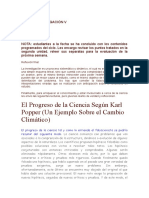 El Progreso de La Ciencia Según Karl Popper