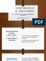 8 Major Issues in Phil. Education