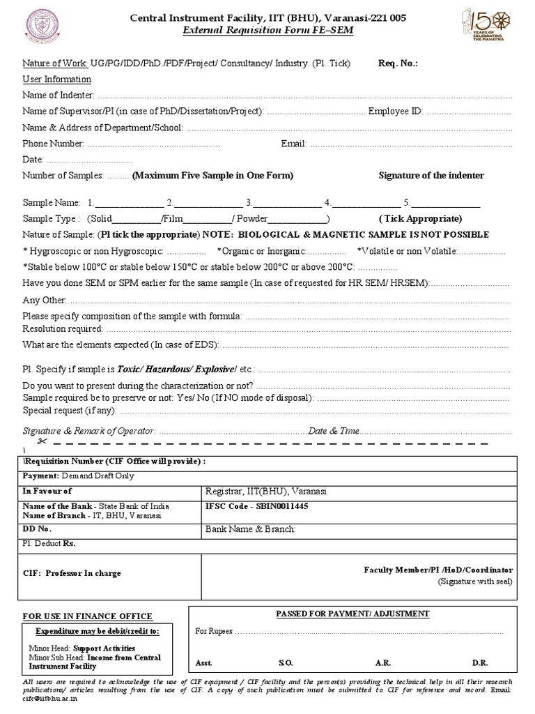 CIF Requisition for Ion Exchange Chromatography | PDF | Payments