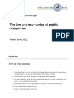 Law and Economics of Public Companies