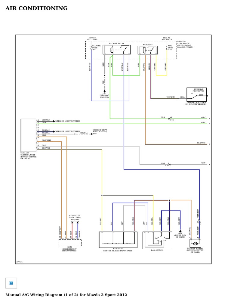 All Wiring Diagrams For Mazda 2 Sport 2012 | PDF | Fuse (Electrical