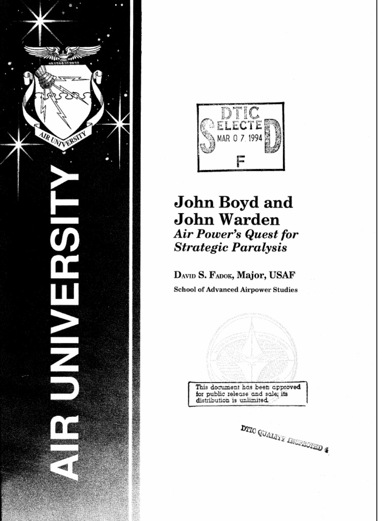 John Boyd and John Warden Download Free PDF Military Strategy