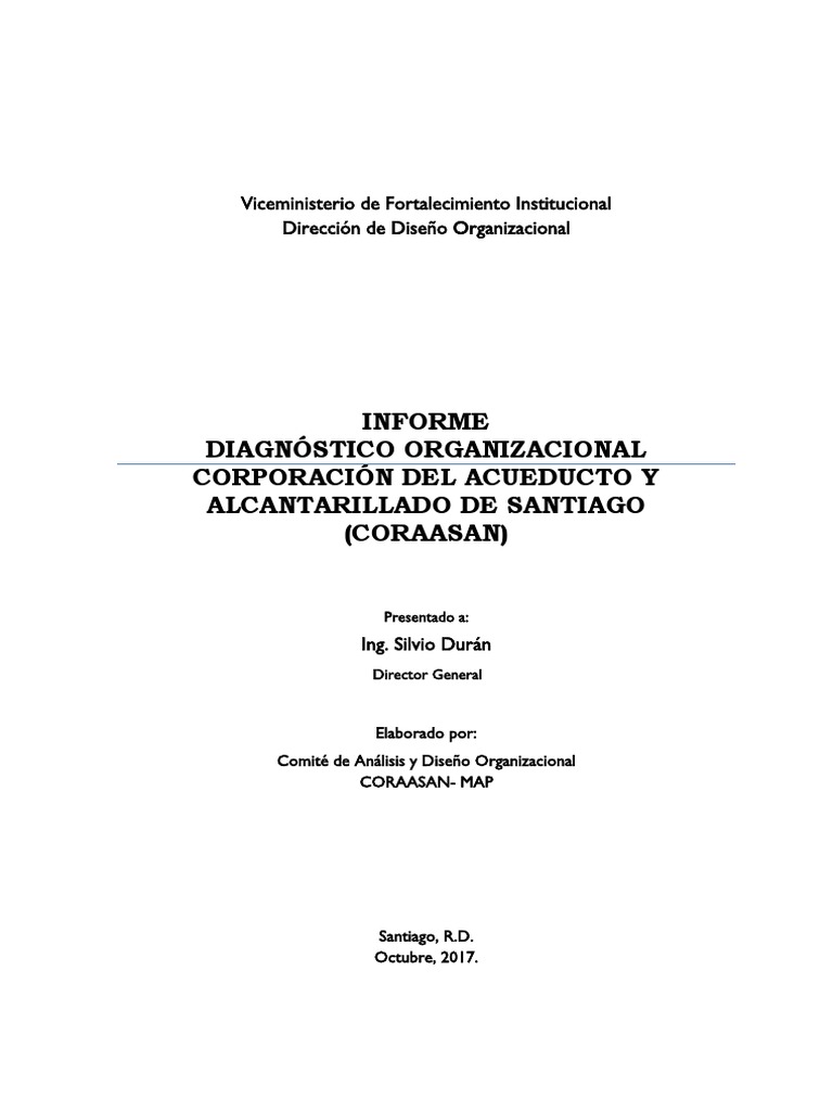 Informe CORAASAN Remitido | PDF | Gestión de recursos humanos ...