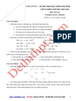 Đề Thi HSG Môn Hóa Học Lớp 12 - Sở GD - ĐT Hải Dương - Năm Học 2013-2014 - File Word Có Lời Giải Chi Tiết