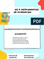 Técnicas e Instrumentos de Evaluación