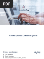 How To Create Students Database