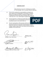 DADT: Obama Actual Signed Certification Letter Repealing Military Gay Ban