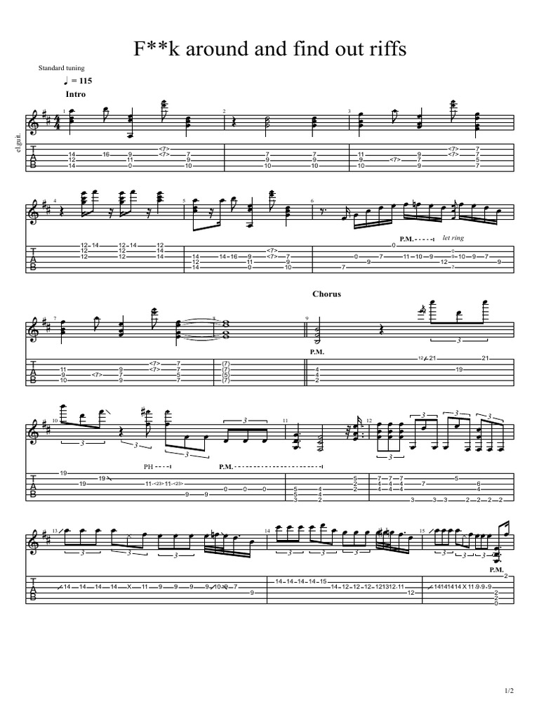 F**k Around and Find Out Riffs | PDF