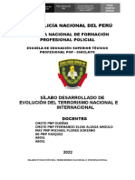 Silabo Evolucion Del Terrorismo Nacional e Internacional Integridad-2022