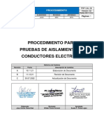 PRT - CAL - 08 - Pruebas de Aislamiento en Cond. Eléctricos