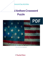 Teacher Vision National Anthem Crossword Puzzle