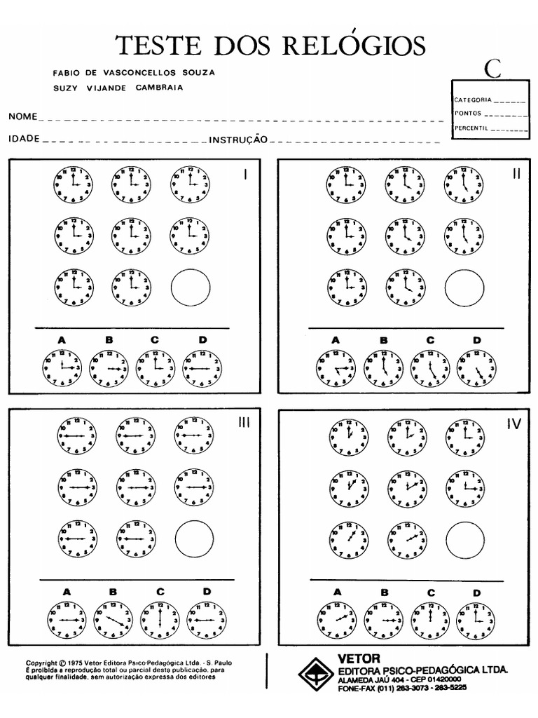 Teste Dos Relógios | PDF