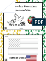Bandeiras Copa 2022 - Colorir