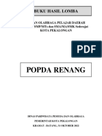 Buku Hasil POPDA Renang 2022