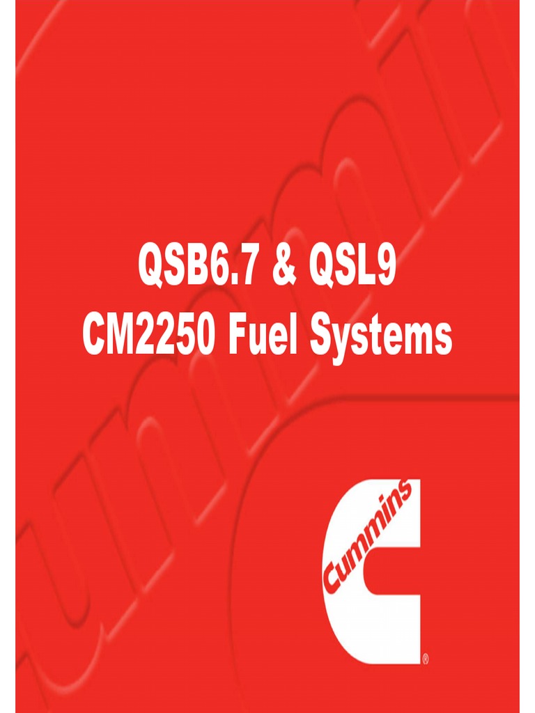 QSB QSL CM2250 Fuel Systems PDF Fuel Injection Pump