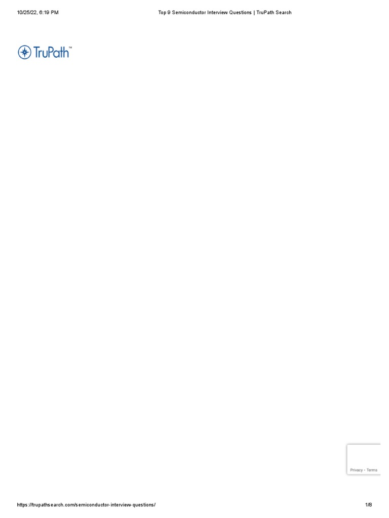 Top 9 Semiconductor Interview Questions TruPath Search PDF