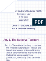 Art. I. National Territory