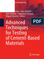 Advanced Techniques For Testing of Cement-Based Materials - Marijana Serdar, Ivan Gabrijel, Dirk Schlicke, Stéphanie Staquet, Miguel Azenha - 2020