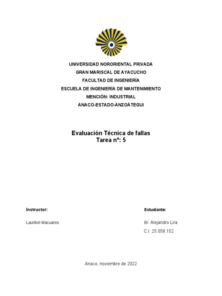 Analisis De Fallas Pdf Ingeniería De Confiabilidad