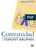 BAUMAN, ZYGMUNT - Comunidad (En Busca de Seguridad en Un Mundo Hostil) (OCR) (Por Ganz1912)