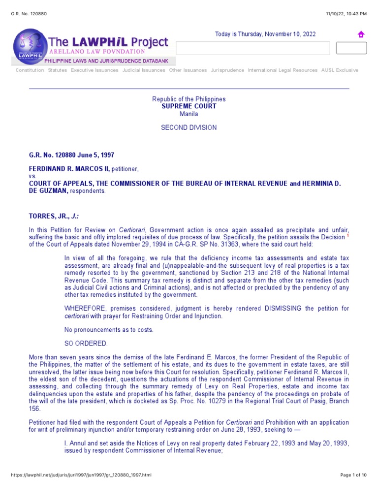 G r no 120880 pdf probate taxes