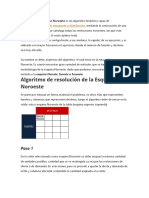 Algoritmo de la Esquina Noroeste resuelve problemas de transporte