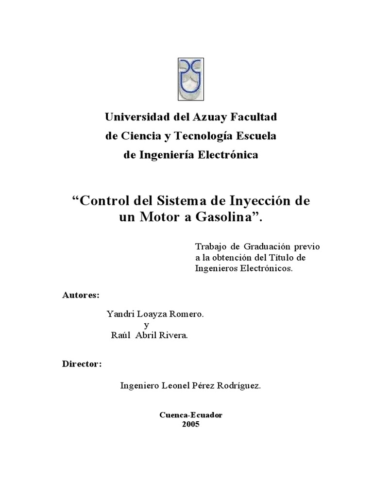 Sistema De Inyeccion A Gasolina Unlocked Pdf Inyección De