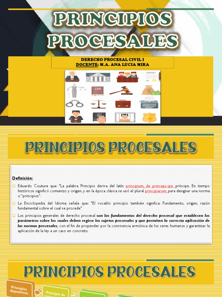 Principios del Derecho Procesal Civil | PDF | Ley procesal | Estoppel ...