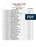 Daftar Nama Siswa Kelas 6