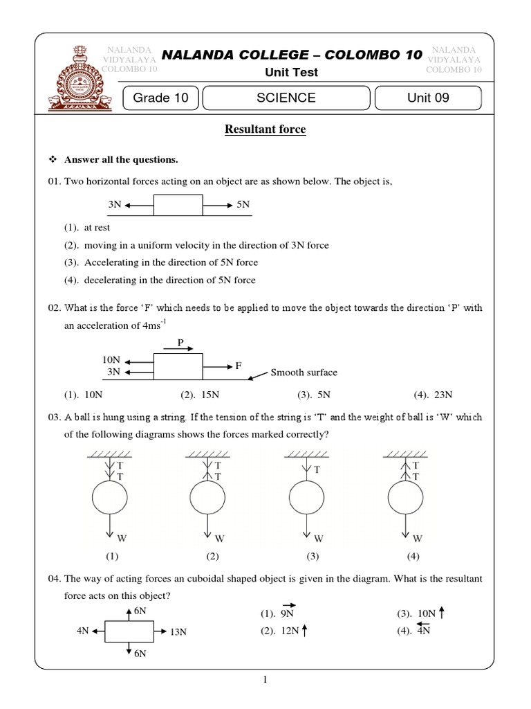 class 10 science unit 9 exercise